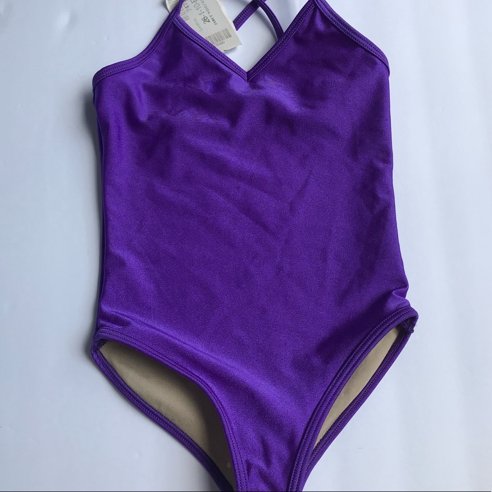 Girls Full Piece Bathing Suit Bright Purple